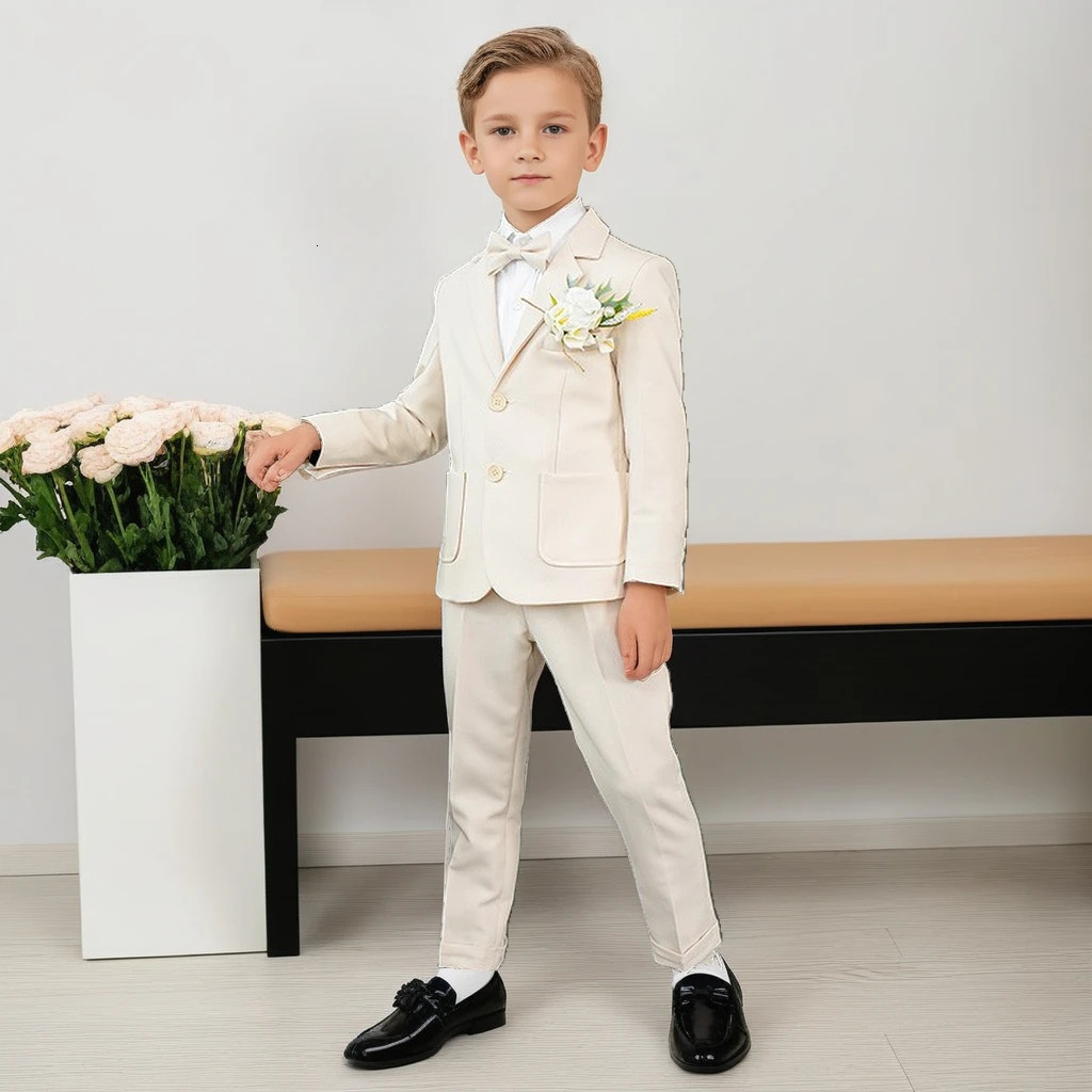 2025 Spring Kids Blazer Set Green Gentleman Page Boys Wedding Suit Formal Teen Kids Birthday Evening Tuxedo Toddler Host Clothes 250219