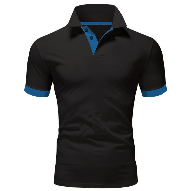 Mens Short Sleeve Polo Shirts Casual Slim Fit Basic ned Quickdrying Antiwrinkle Tops 250220