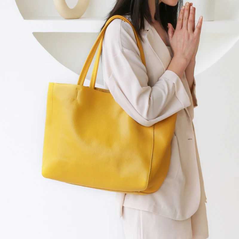 Women Luxury Bag Casual Tote Female Fashion Summer Beach Handbag Lady Popular Soft Cowhide Genuine Leather Shoulder Shopping Bag Z250219