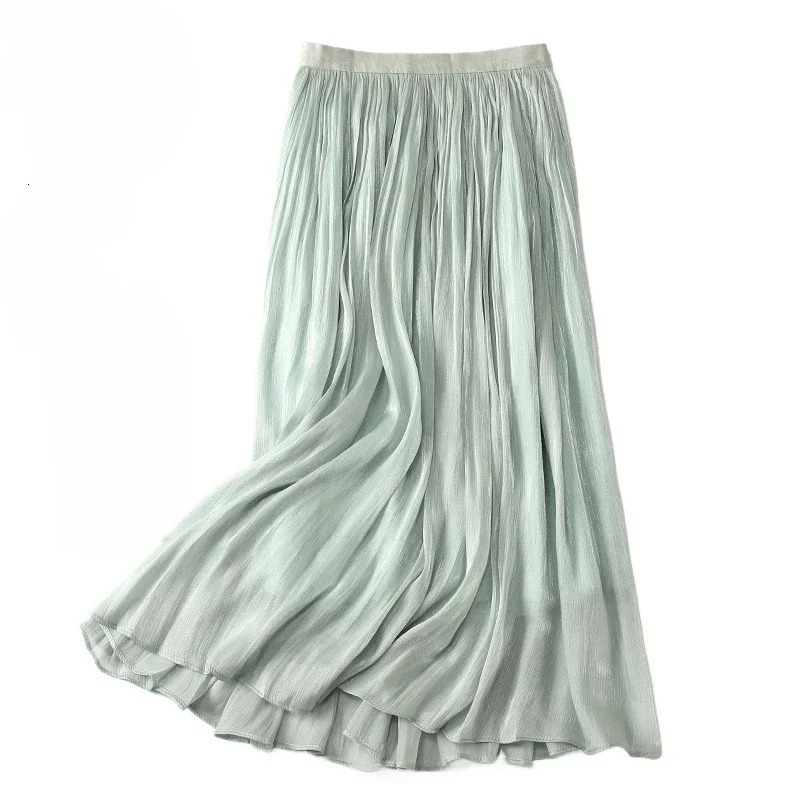 Ladies Casual Temperament Long Skirt Jupe Summer Aline Maxi Skirts for Women Clothing Saias Harajuku Bottoms Faldas Streetwear 250220