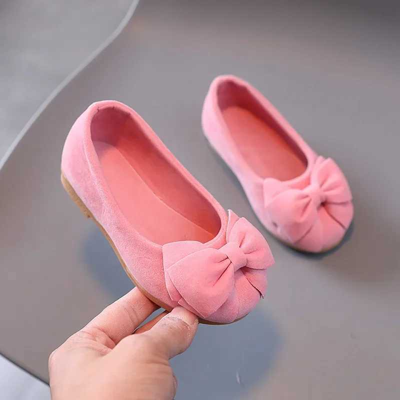 2024 Spring Autumn Children Shoes Girls School Flats Slip-on Shoes Flock Moccasins Girls Slip-on Shoes Size 21-36 X250220