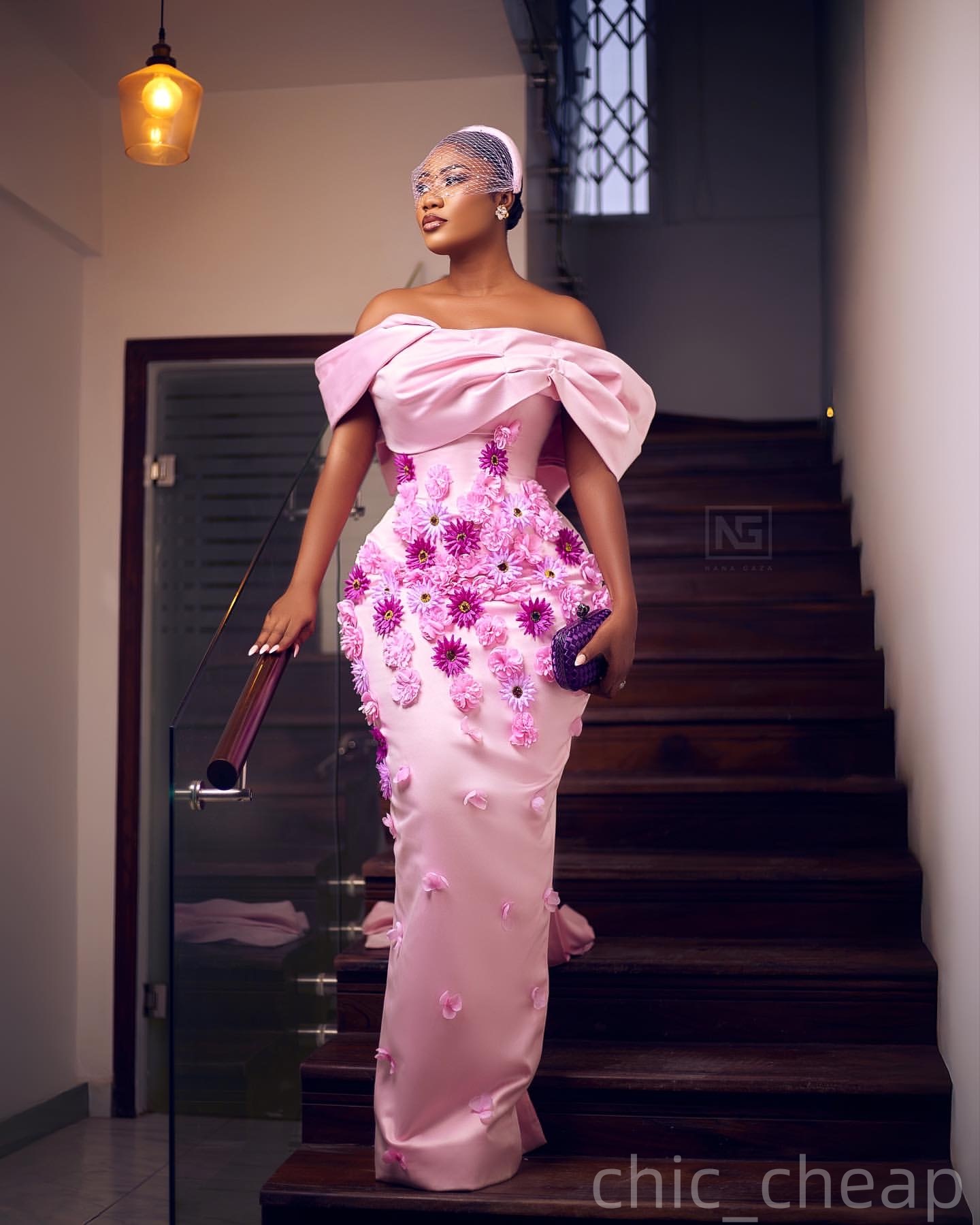 Pink Sheath Prom Dresses 2025 Flowers Satin Strapless Bow Evening Formal Party Second Birthday Engagement Gowns Plus Size Dress For Special Occasions