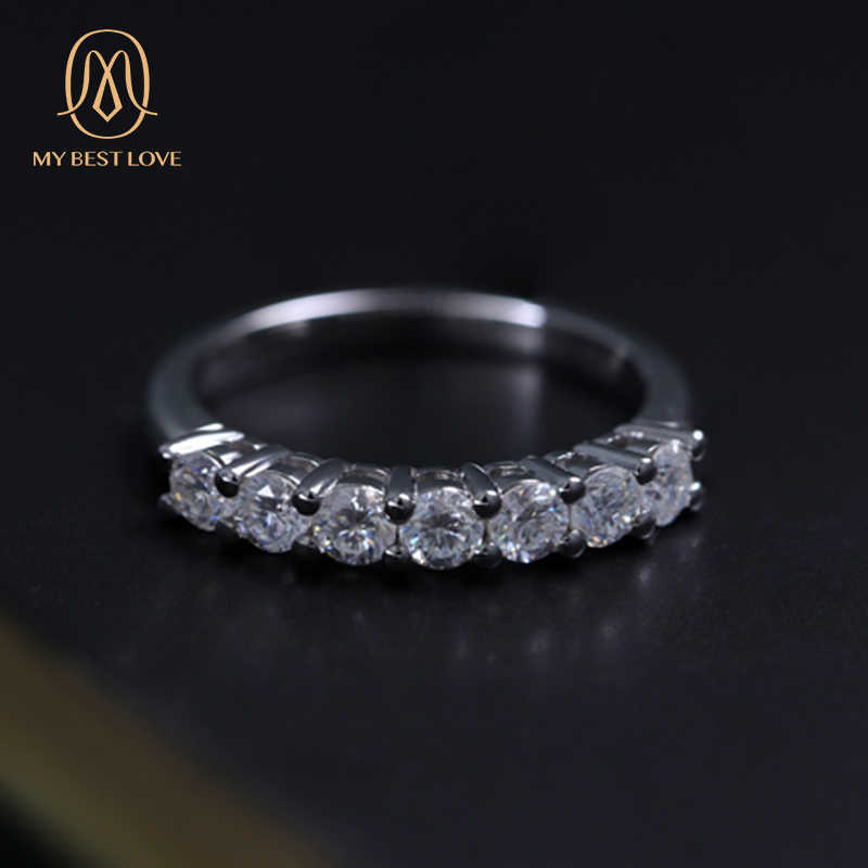 Wholesale Pure 18K 14K Gold Plated Moissanite Diamonds Wedding Ring Romantic Gift Engagement Finger Ring