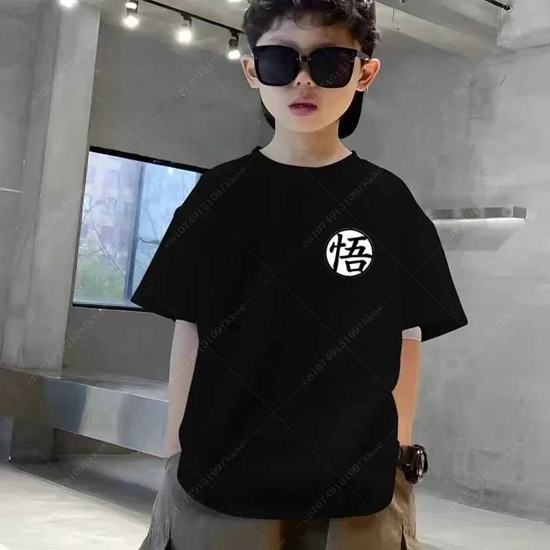 T-shirts Workout Boys Gym T-Shirt Goku Print Short Sleeves T-Shirt Summer Casual Tee Streetwear Kid O-neck Children Cotton Clothing Tops H250220