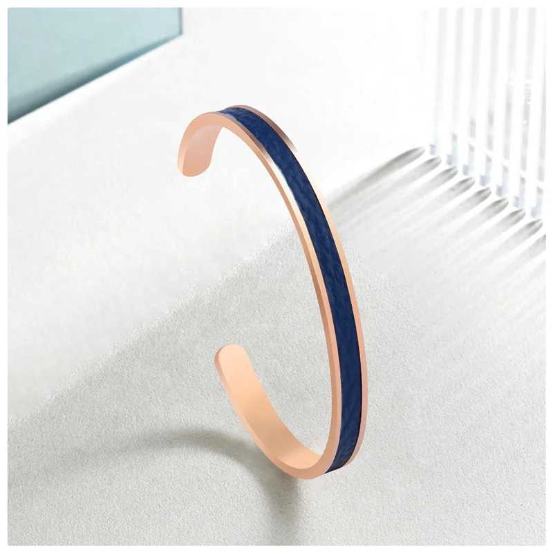 Minimalist Cuff Bangle For Men Black Man Bracelets On Hand Adjustable Stainl Steel PU Leather Men Fashion Jewelry Tren GiftXJ250219