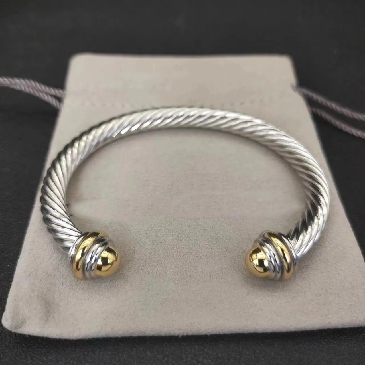 Davidlys Bracelet designer bracelet fashion vintage cable bracelet silver gold bangle luxury jewelry pearl women men cuff bangle davidlys yurmanly bracelet 79