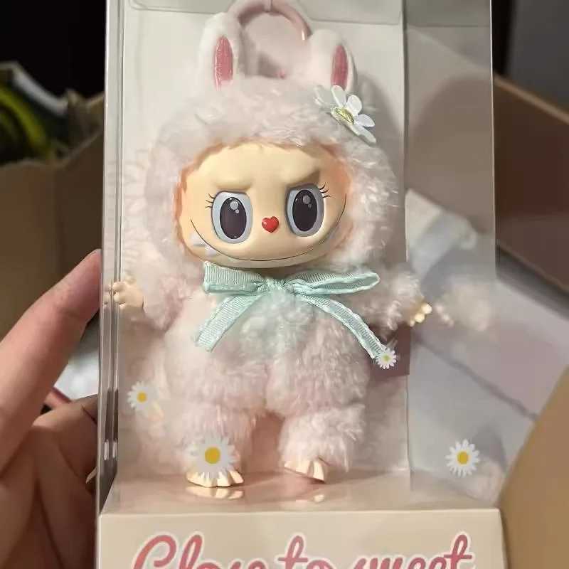 14cm 1 1 Labubu Mokoko 1st Spring Flower Sweetheart Vinyl Doll Kawaii Cute Pendant Decoration Doll For Kid Girl Holiday GiftT250219
