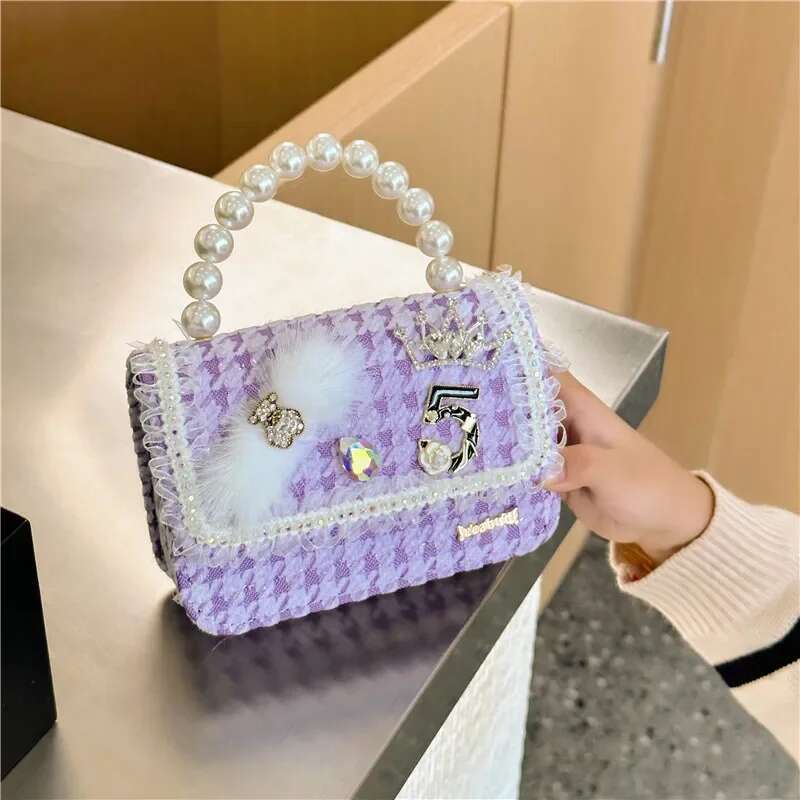 Children's New Fashion Princess Money Coin Shoulder Girl Crossbody Handbag Brand Bag S-Class