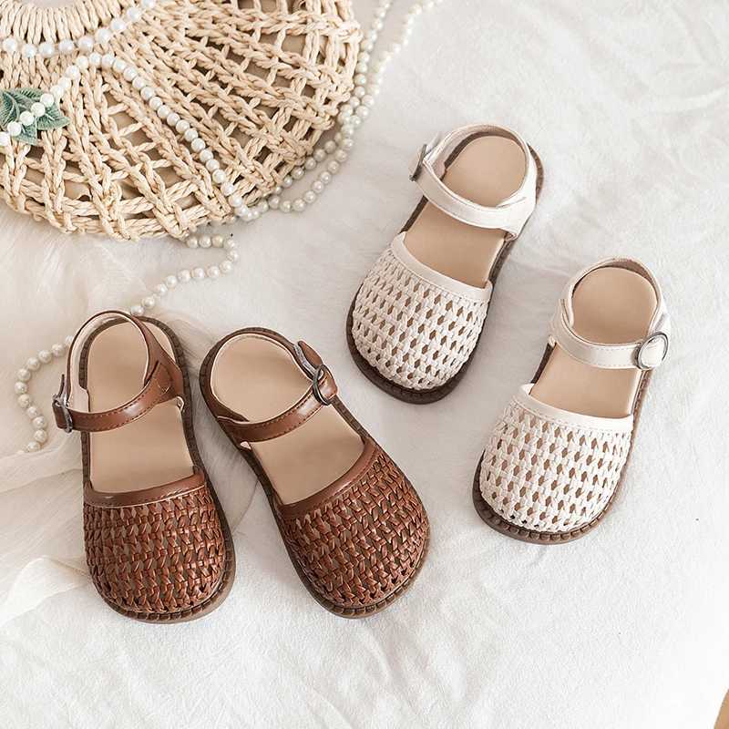Unishuni Girls Half Sandals Princess Hollow Shoes Childrens Retro Leisure Apartment Childrens Summer Shoes Childrens Bohemian Style Beach Shoes X25022