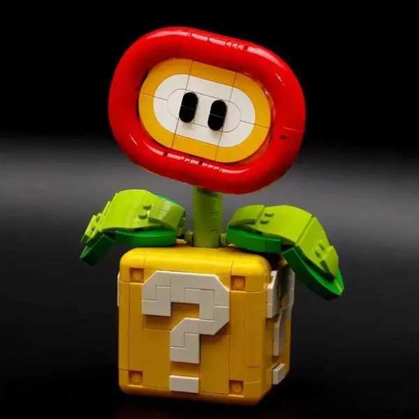 Free shipping Blocks NEW MOC Piranha Plant Model Fit Flame Flower Assembled Building Block Brick Children Educational Toys Christmas Gifts