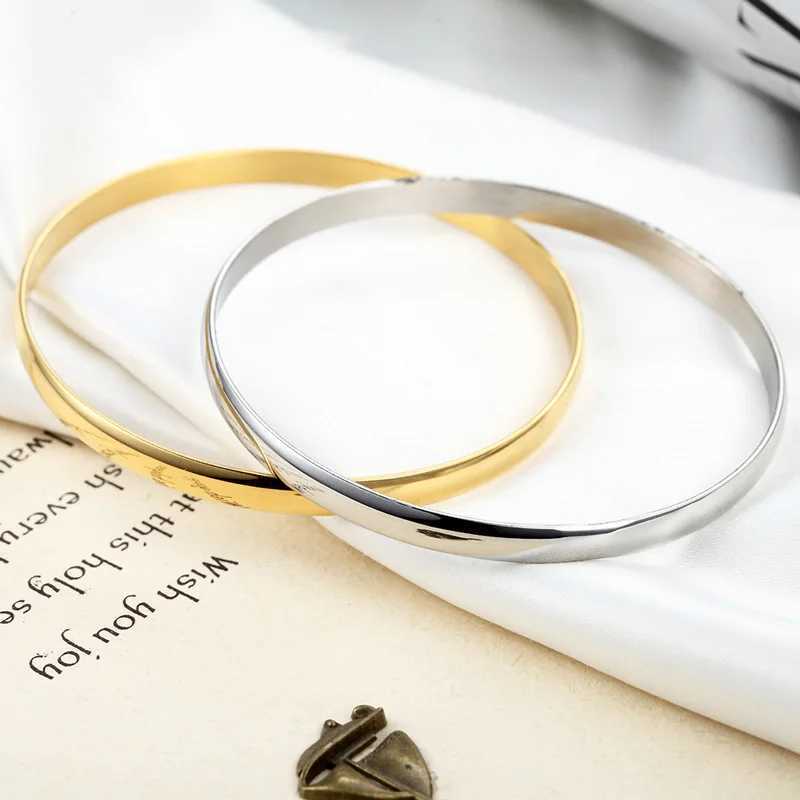 Stainl Steel 3 Color Luxury Brand r Gold Bracelet For Women Gift Fashion Bangle Silver Jewelry Free Shipping 2024XJ250219