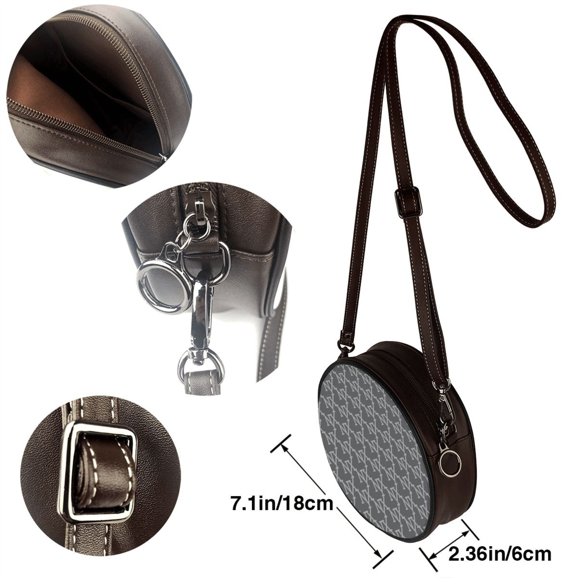 NXY rounded shoulder bag designer bag women PU crossbody bag luxury bag handbags womens Fashion classic multifunction handbag with dust bag