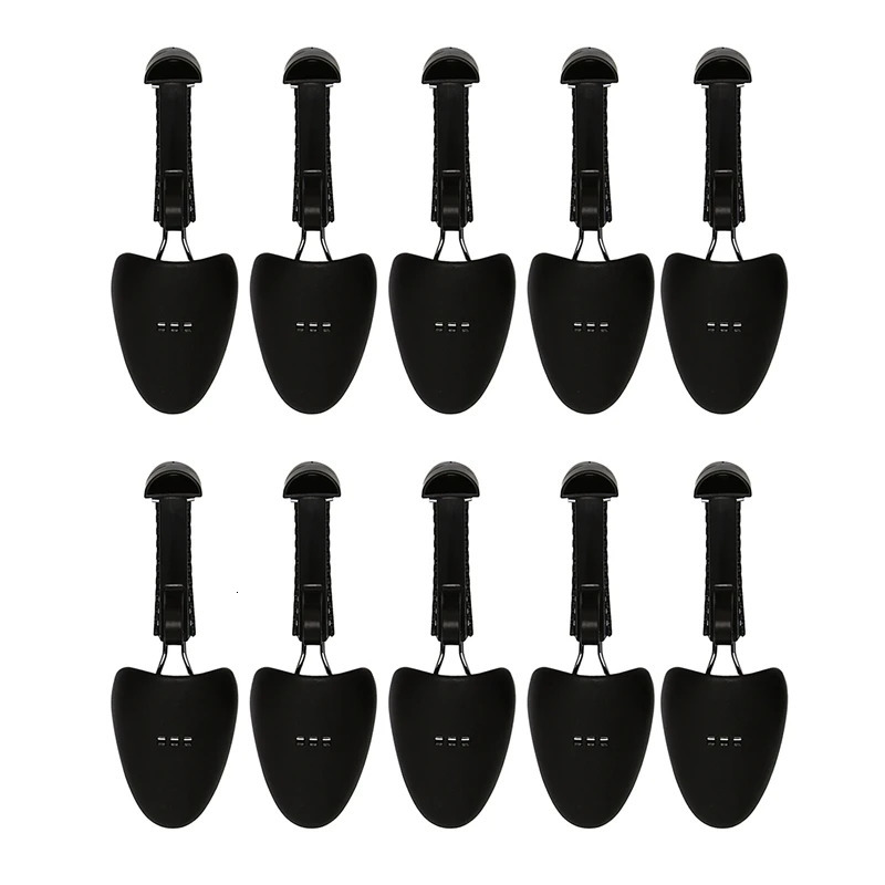 5 Pairs Practical Plastic Adjustable Length Men Shoe Tree Stretcher Boot Holder Organizers Black 250219