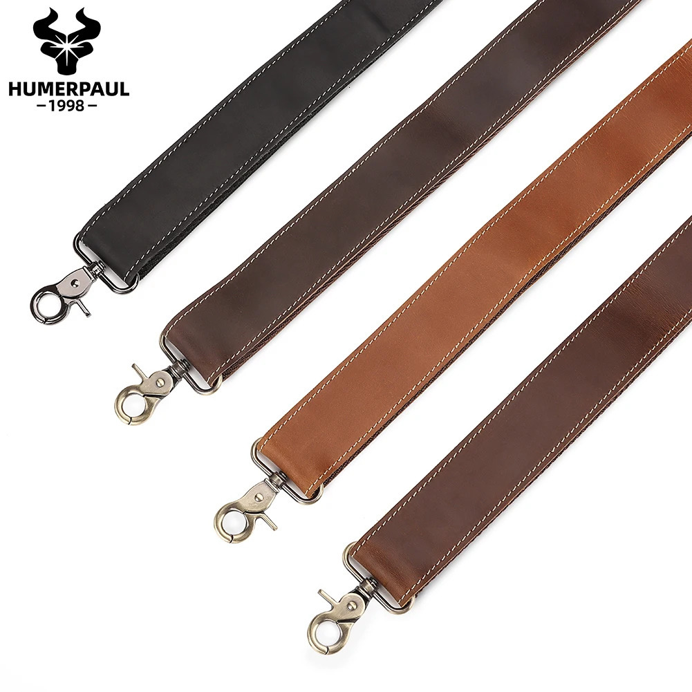 127cm Long Adjustable Genuine Leather Bag Strap for Crossbody Solid Color Messenger Shoulder Bag Strap Replacement Accessorie 250214