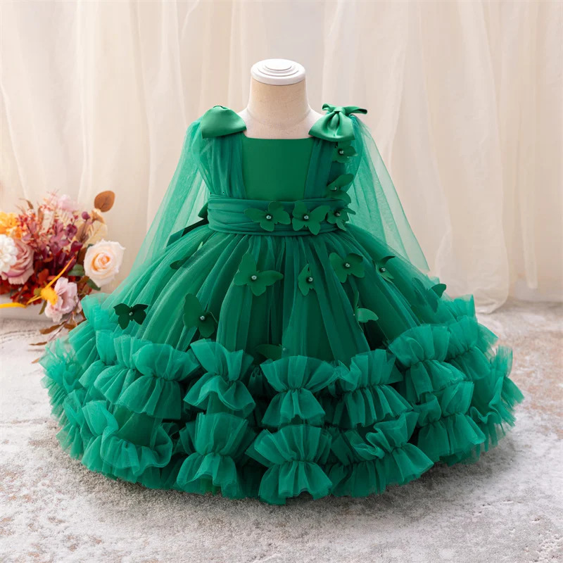 The first Christmas costume of the 0-6-year-old girl childrens clothing baby one-year-old birthday party dresses 250220