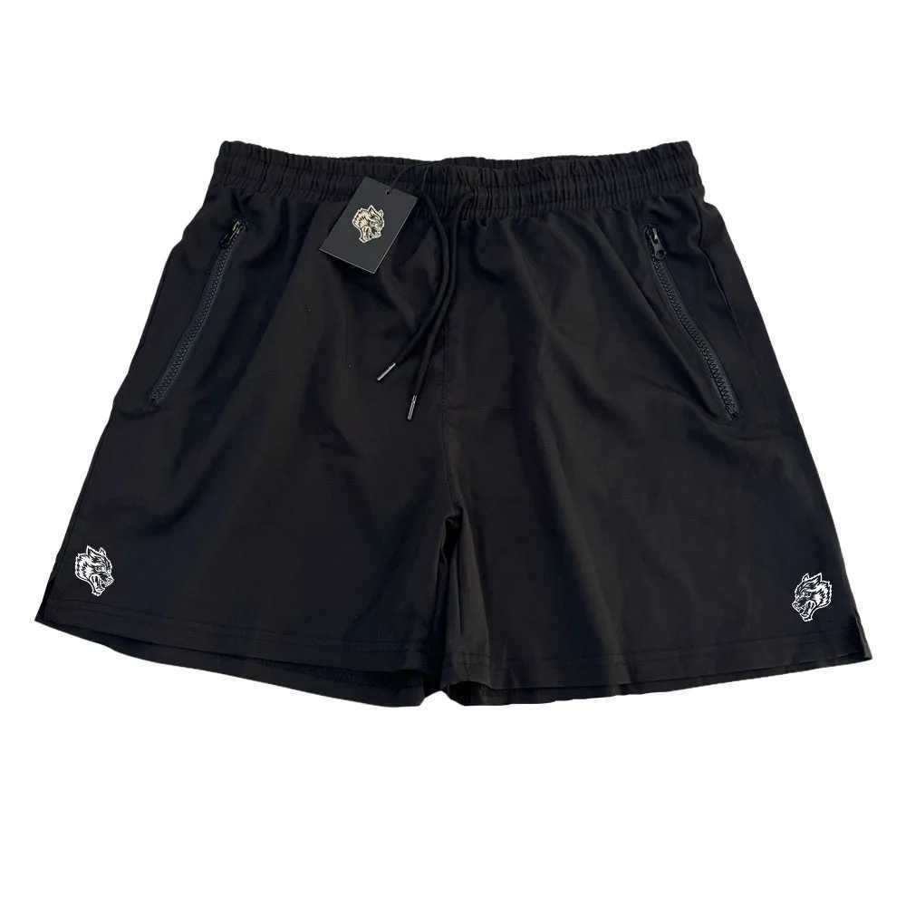 New Summer Running Shorts QuiCK Dry BreaTHable Beach Shorts Double Zipper Fitness Shorts Mens Fitness Training Shorts X250220
