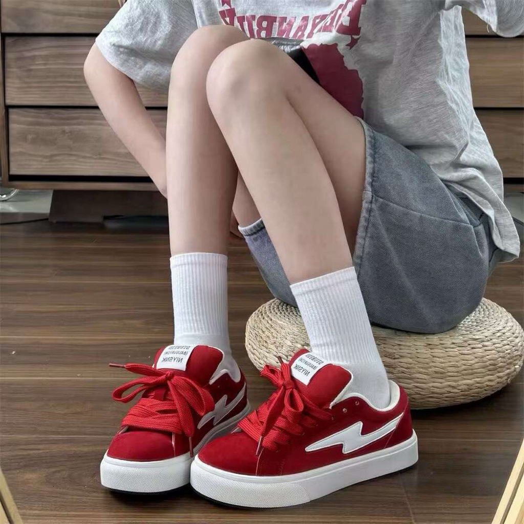 College Style Niche Personality Red Breadboard Women's Designer Shoes Ins Trend 2025 Autumn New Multi-functional Breathable Sports And Leisure Sh