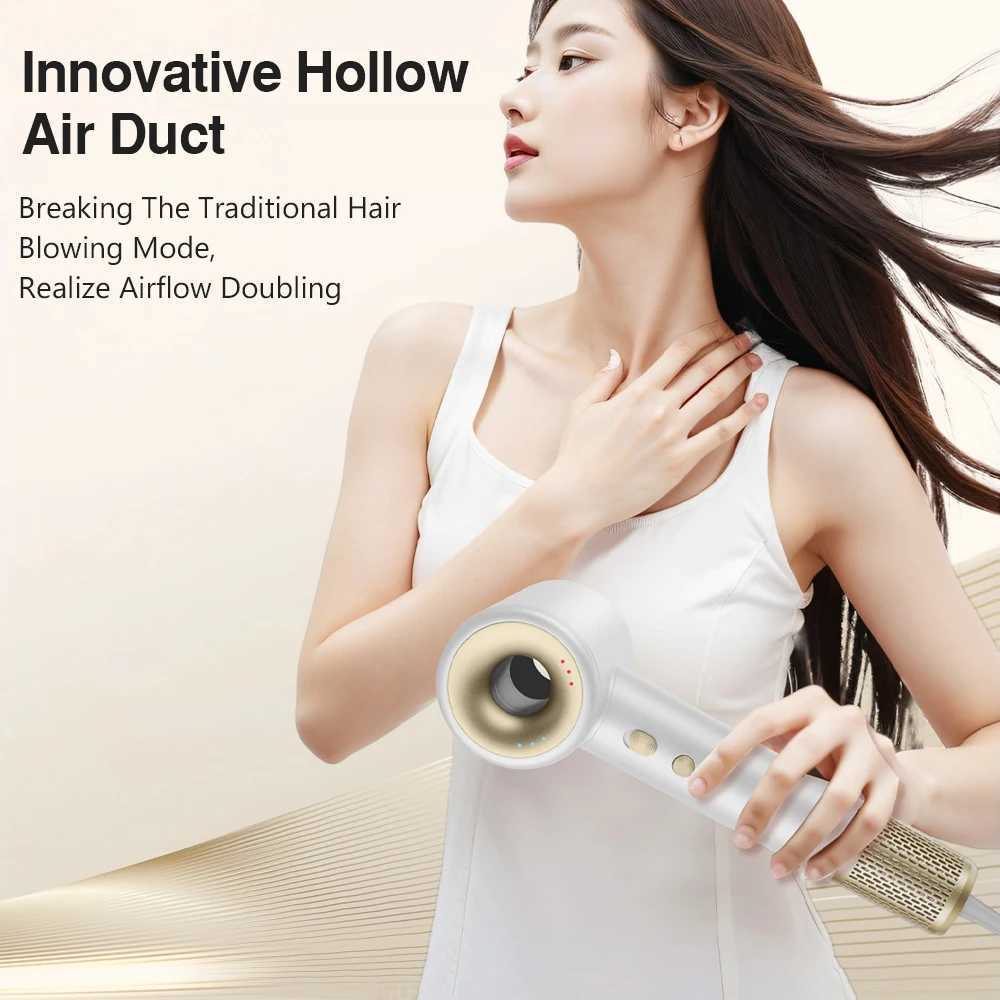 Negative Ion High-Speed Hair 600W 220V Dryer Professional Hair Dryer Low Noise LED Lights Temperature Display Fast Drying Tools W250220