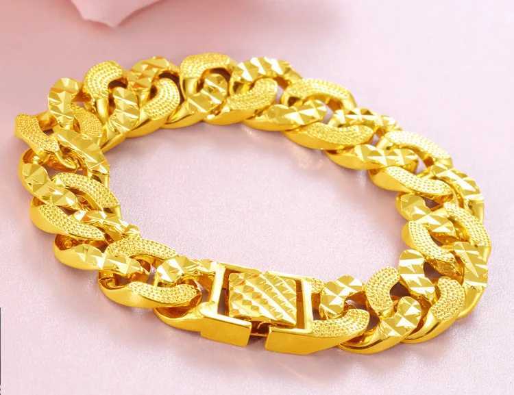 SAIYE Forever Not Fade 24K Gold Filled Jewelry Bracelets for Men Women Pulseira Feminina Bizuteria Joyas Wedding Fine BraceletsXJ250219