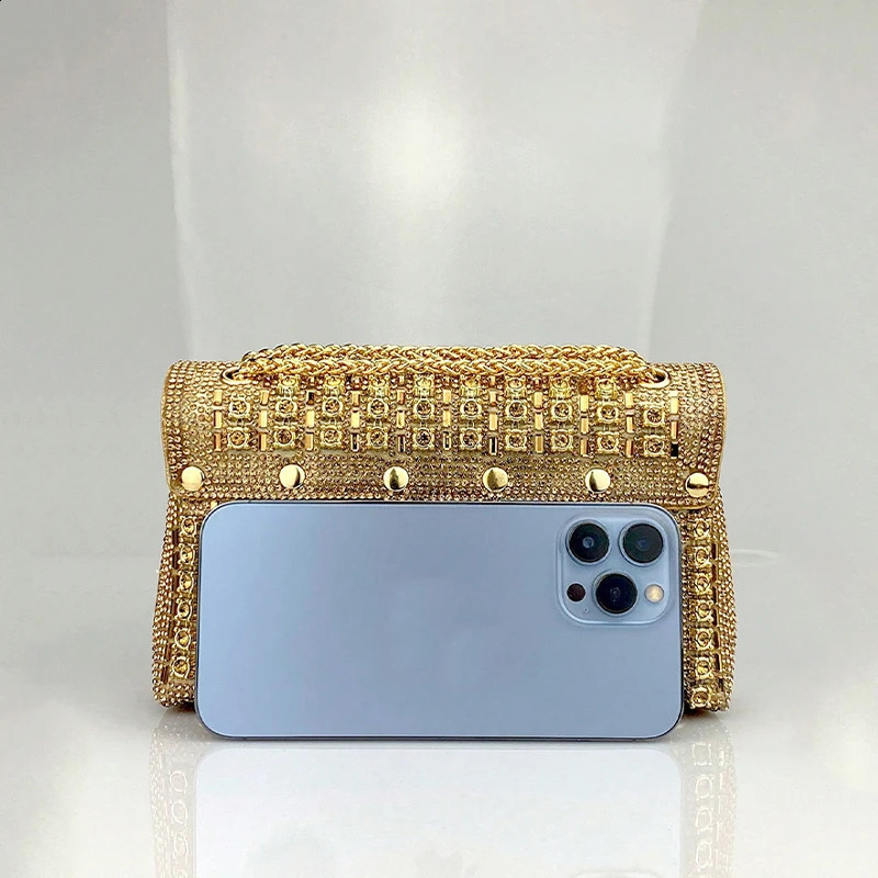 JIOMAY Glamorous Wallets for Women y ner Bags Diamond Shoulder Bag Party Portable Messenger Gold 250218