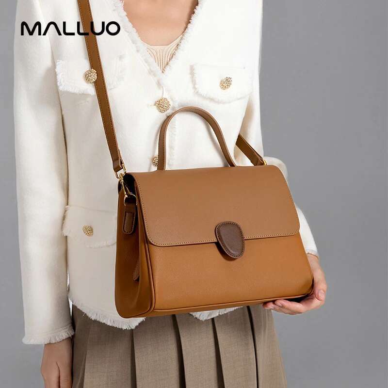 Women Cow Genuine Leather Handbag Female Large Capacity Retro Cowhide Shoulder Messenger Bag For Ladies Clutch Tote Bags