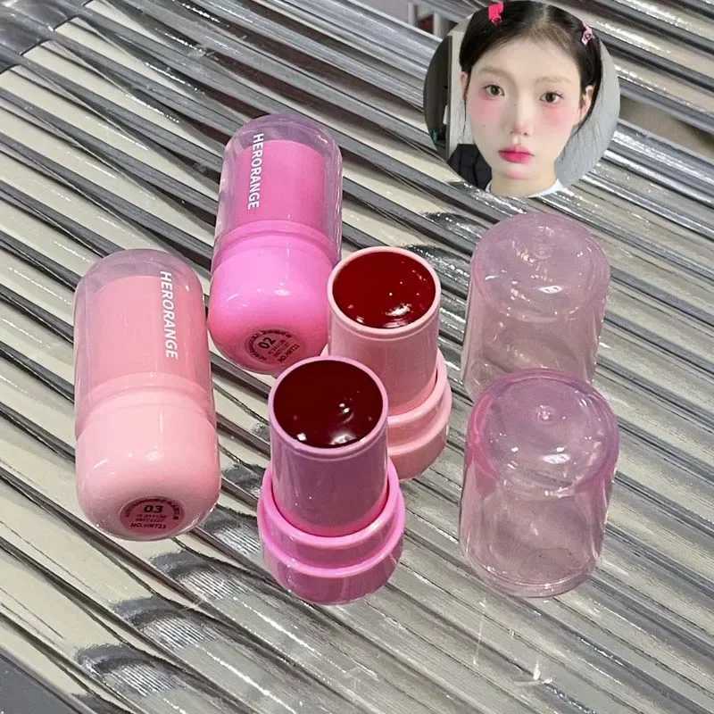 Fruit Jelly B Stick Strawberry Rose Tint Cheek Color Brighten Lips and Cheeks Rouge Lasting Waterproof Makeup Ber SticksW250220