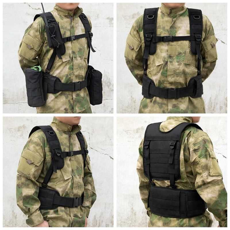 Tactical Vest Molle Chest Rig Airsoft Waist Belt Detachable Duty Belt Army Paintball Equipment Outdoor Hunting VestXJ250219