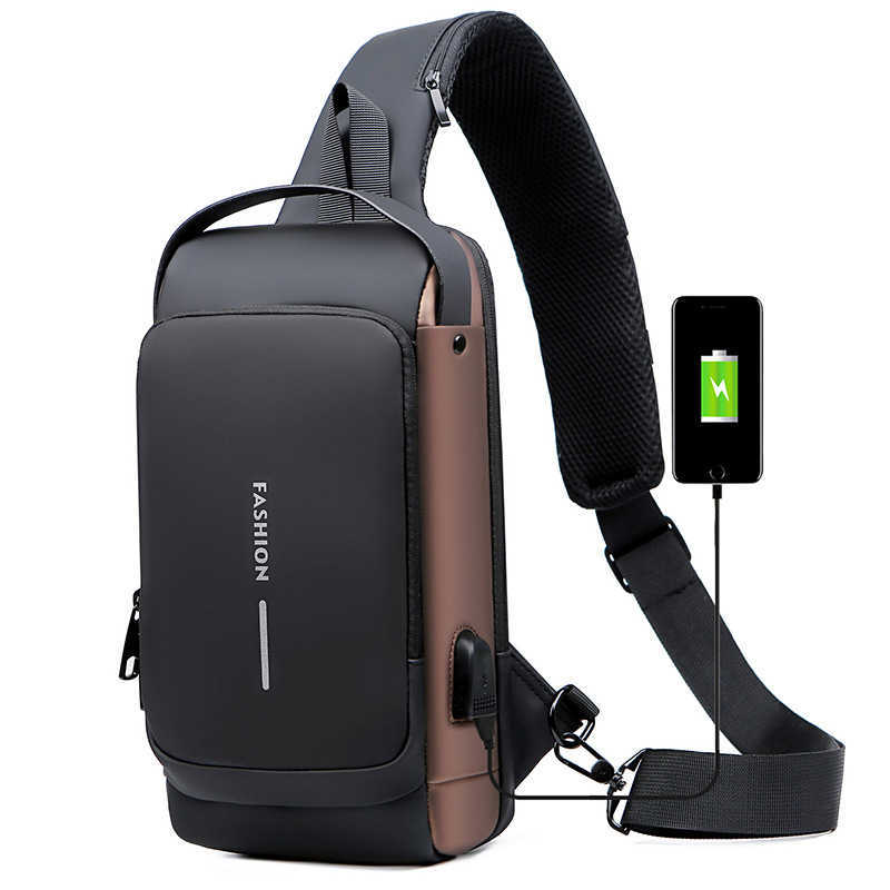 New Chest Bag Mens Tide Messenger Bag Mens Waterproof Single Shoulder Bag Mens Sports Leisure Mens Chest Bag Locomotive Bag 241225