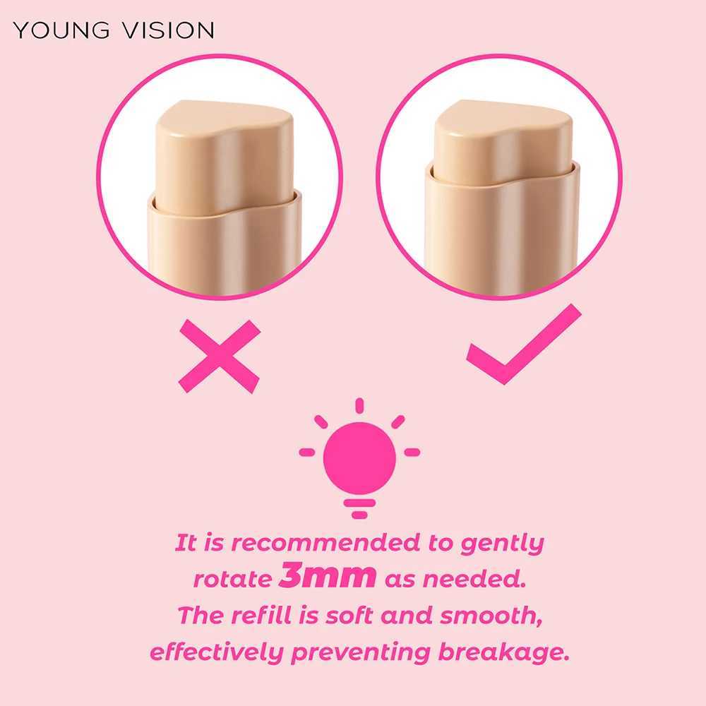 VISION 6-Color Matte Heart B Contour Stick Face Sculpting Mousse B and Lipstick 3-in-1 gift 1pcs makeup brushW250220