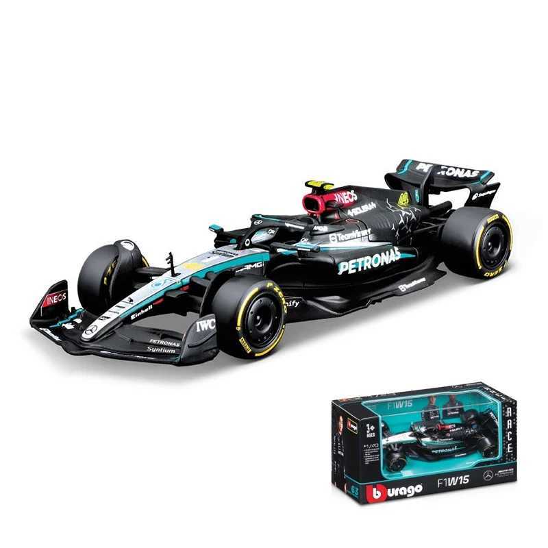 Bburago 1 43 Mercedes AMG F1 W15 E Performance 2024 Alloy Car Micro Die Casting Model 44# Lewis Hamilton 81# George Russell ToyXJ250407