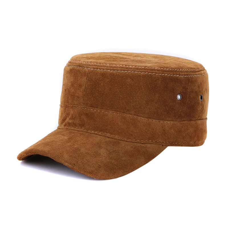 Unisex Sheepskin Leather Caps Casual Natural Sheep Skin Leather Baseball Hats Fashion Fall Winter Leather Hat 250214