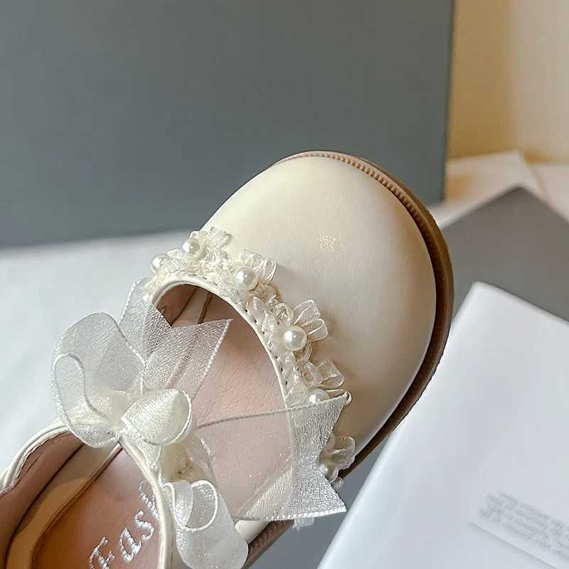 2025 Spring New Children Princess Leather Shoes for Girls Fashion Korean Style Elegant Soft Bottom Anti-slippery Dress Shoes X250220