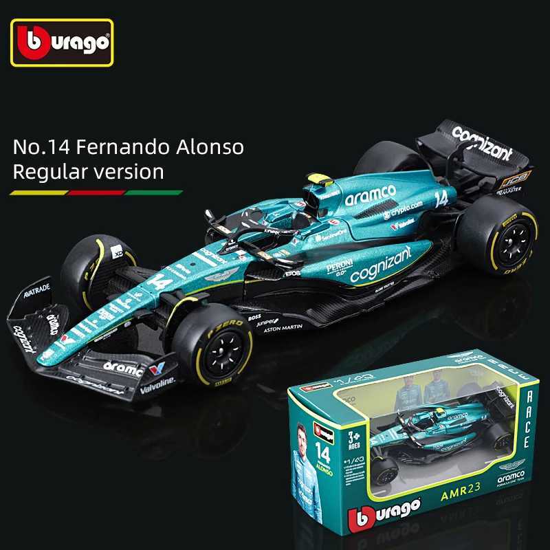 Bburago 1 43 2023 Aston Martin AMR23 F1 Formula Alloy Car Die Casting Vehicle Collection Model Racing ToyXJ250407