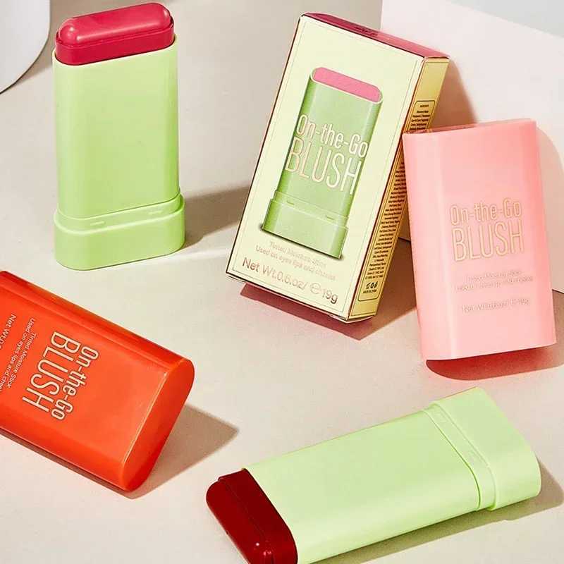Multi-function B Stick Natural Cheek Face Rouge Ber Cream Lasting High Color Rendering Brightening Skin Tone WaterproofW250220
