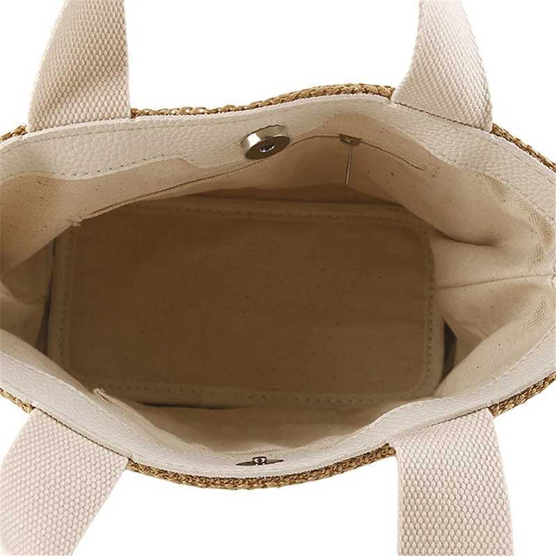 Elegant womens straw bag womens handbag holiday beach casual handbag top handbag fashionable shoulder bag Z250219