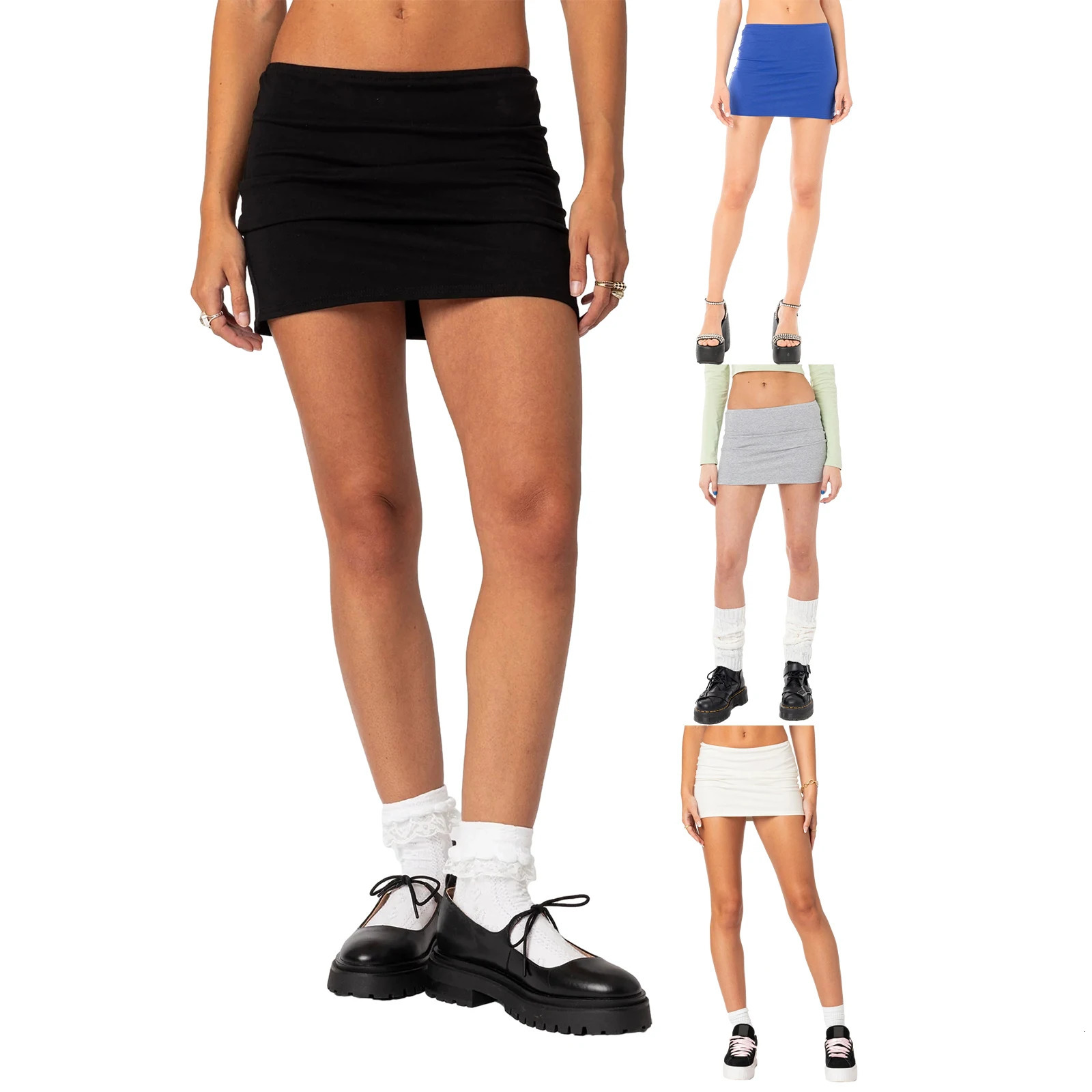 Tennis Goth High Waist Micro Skirt Punk Egirl Aesthetics Aline Black Skorts Cute Sexy Streetwear Y2K Short Pant Sports Bottoms 250220