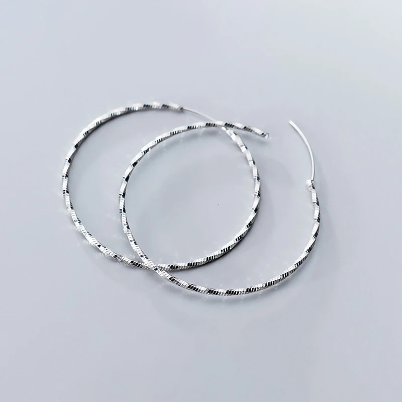 MIQIAO 925 sterling silver round earrings fashion jewelry womens large ring womens round summer accessories simple 250219