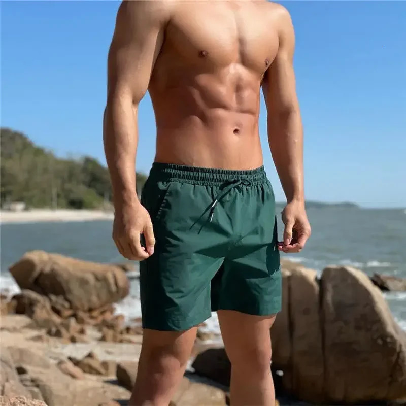 Mens sports shorts blue mens shorts swimming gym beach handle innovative Xxl pocket Y2k non elastic thin pine 250220