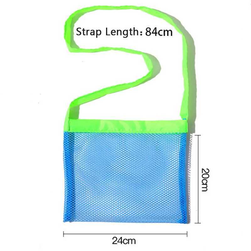 Ultralight Outdoor Mesh Beach Bag For Kids Children Beach Shells Toys Clothes Pocket Toy Storage Organizer Foldable Portable Bag Z250219
