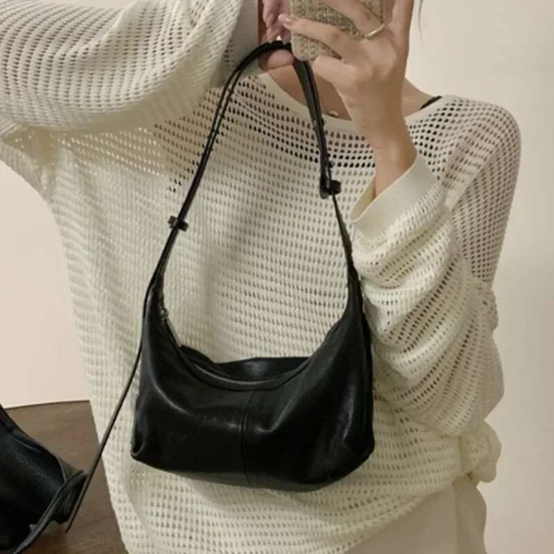 Sheepskin Hobos Bolsas Mujer Nichetote Bag Shoulder Bags For Women Zipper Bolsos Underarm Sac Femme 2025 New Bolsa
