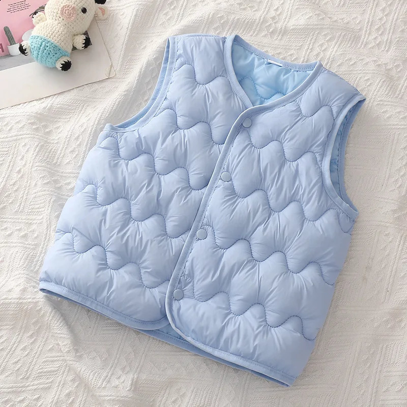 Autumn Winter Children Boys Girls Warm Vest Solid Waistcoats for Kids Sleeveless Outerwear 27Yrs Tops 250218