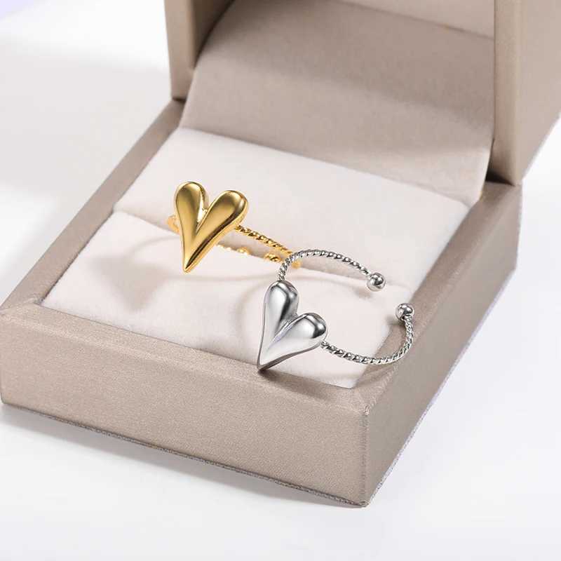 Smooth Rings For Wen Men Adjustable Gold Color Stainless Steel Ring Wedding Jewelry Mothers Day Gifts 2024 X250220