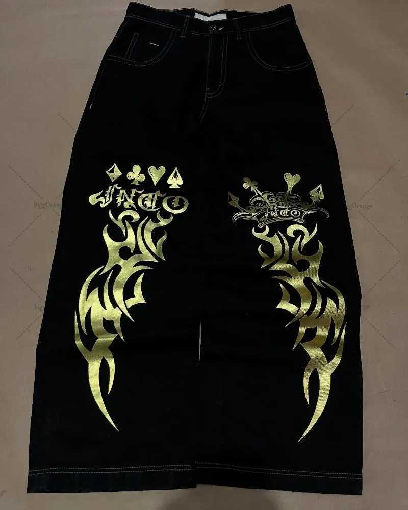 American New Style Fashionable and Versatile Multi-pocket Jeans Men Street Hip-hop Casual Loose Harajuku Straight Wide-leg Pants X250220