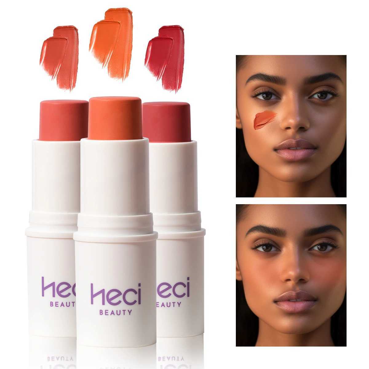 Womens Gift Creamy B Sticks 3pcs/Set Vibrant Orange Red B Waterproof Multifunctional Face Makeup Moisturizer StickW250220