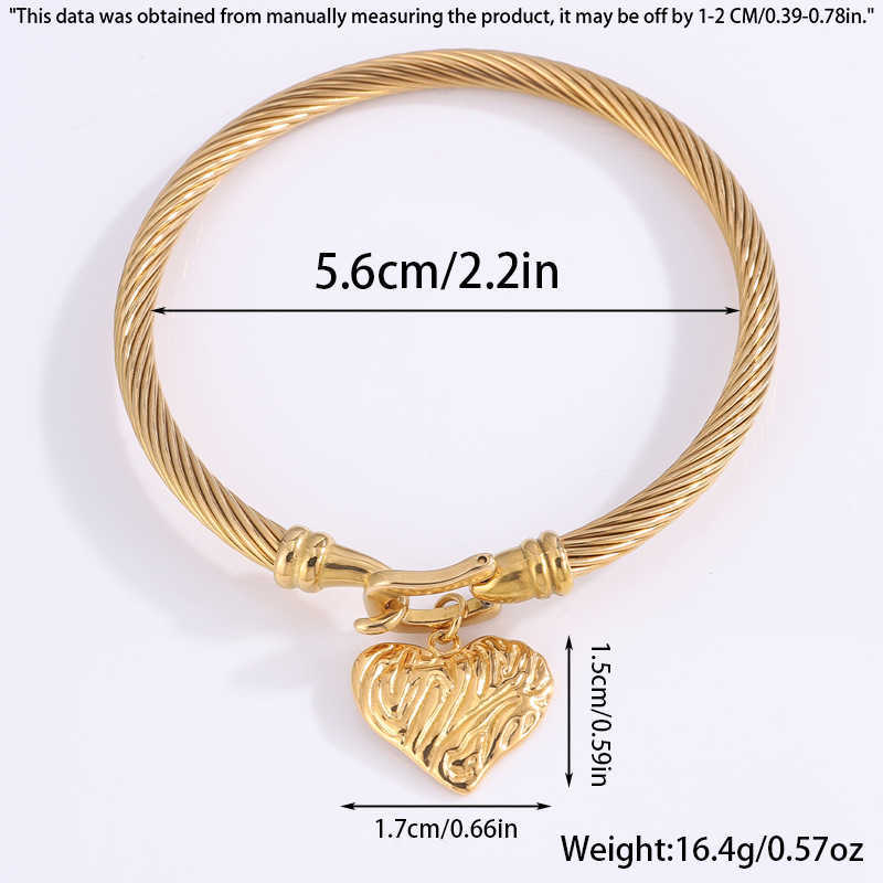 Charm Bracelets Titanium steel bracelet for girls high-end fashionable versatile personalized new style colorfast horseshoe buckle accessory H25220 2 