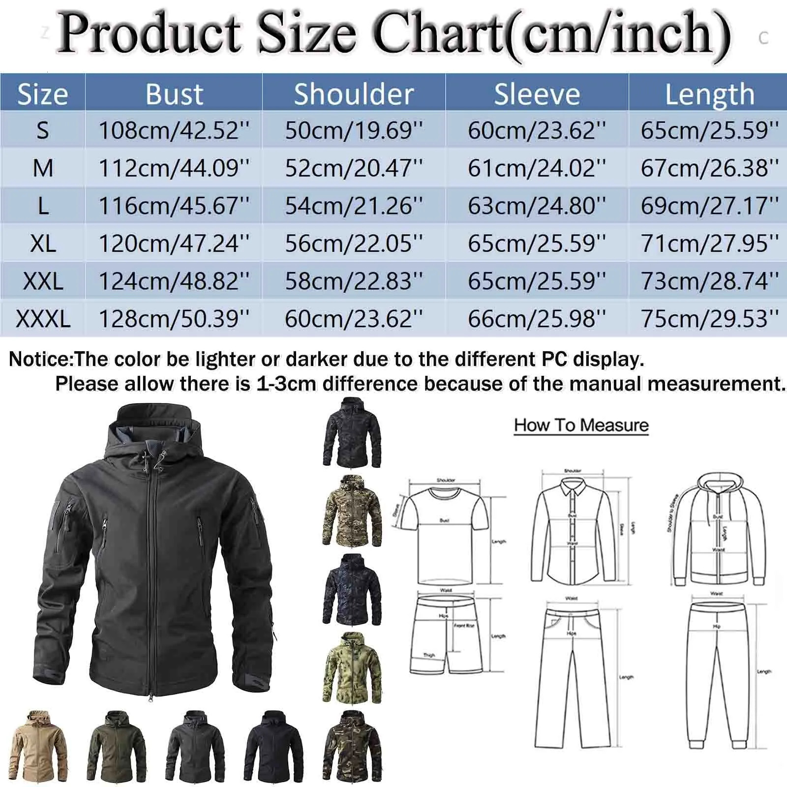 Mens Hooded Tactical Fleece Jackets Solid Outdoor Sport Climbing Hiking Camping Windbreak MultiPockets ThreeinOne Outwears 250218