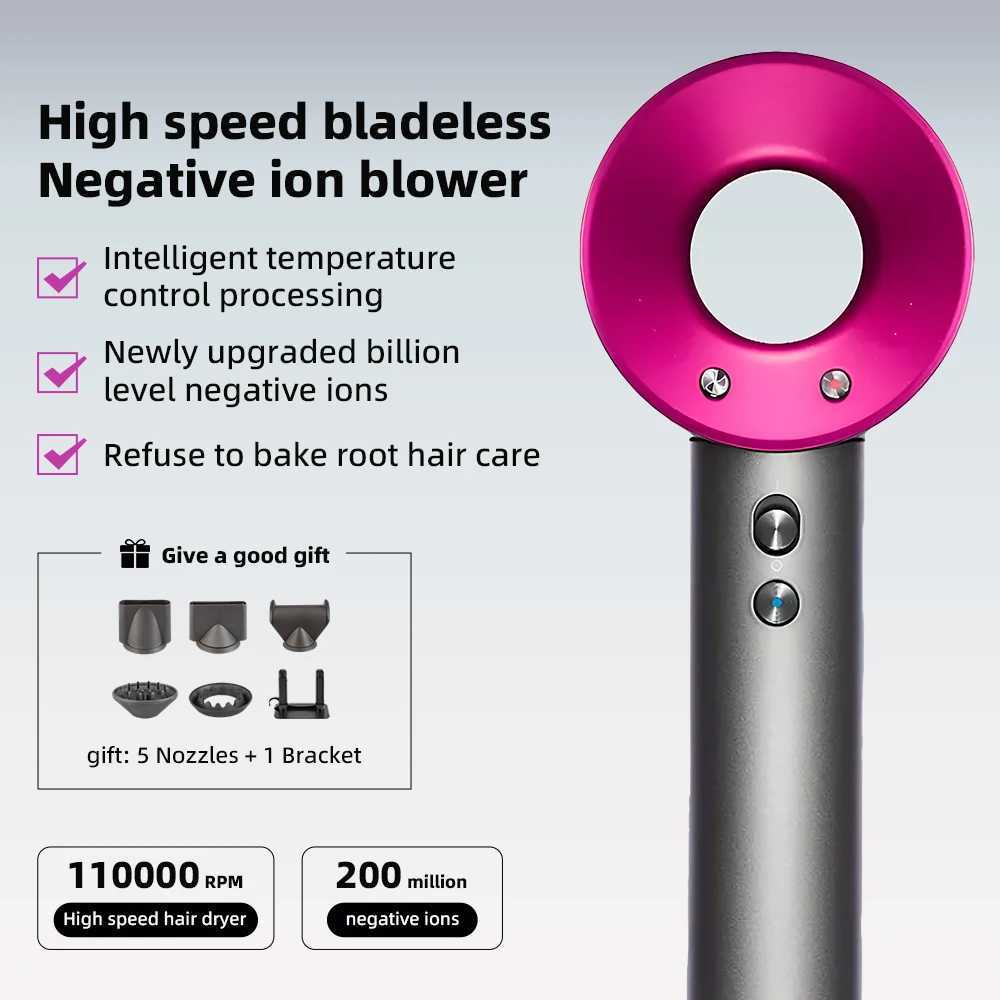 High-speed negative ion hairdryer with constant temperature for quick drying of hair home and travel hair care with high power W250220
