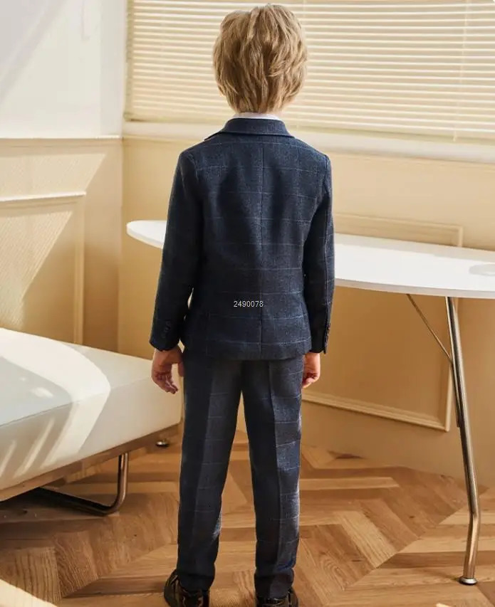 Flower Boys Wedding Suit Kids Formal Birthday Party Tuxedo Set Children Pograph Dress Child Performance Dance Show Costume 250219