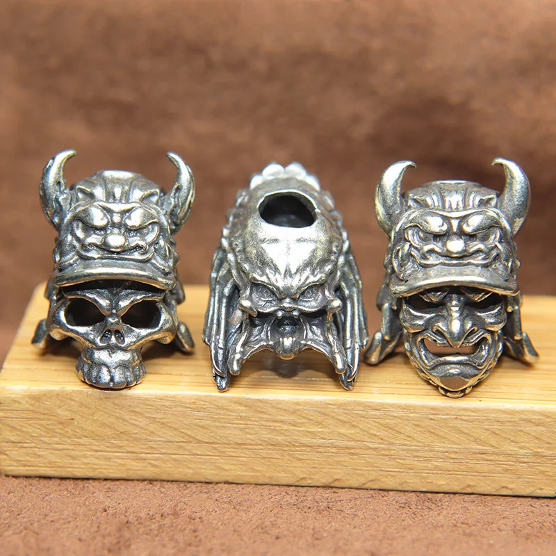 7 styles of silver knife beads DIY umbrella rope weaving hanging accessories EDC outdoor tools charm white brass selling 250213