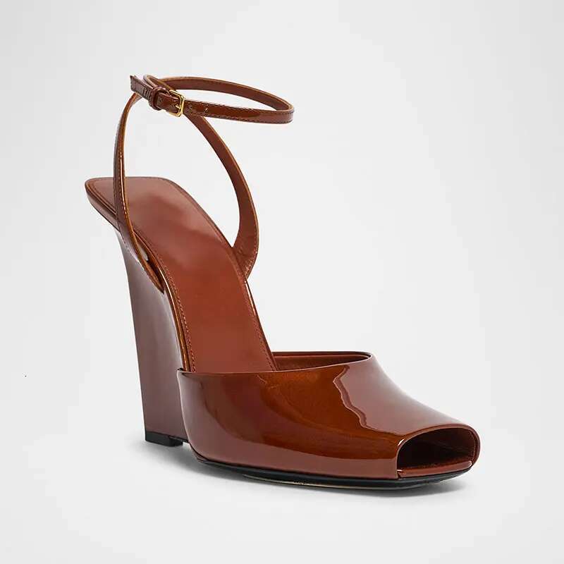2025 Summer New Slope Fish Mouth Thick Bottom High Heel Shoes Fashion Party Sexy Women's Large Sandals